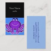 schattige paarse kikker visitekaartje (Voorkant / Achterkant)