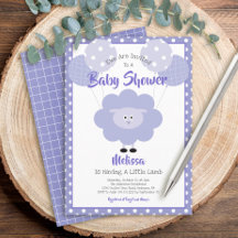 Schattige Paarse Lam Eenvoudige Moderne Zoete Baby