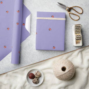 Schattige paarse lieveheersbeestje cadeaupapier