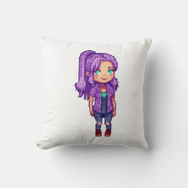 Schattige paarse meisje kussen