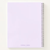 Schattige paarse Notitieboek met handgetekende blo (Achterkant)