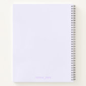 Schattige paarse Notitieboek met handgetekende blo (Achterkant)