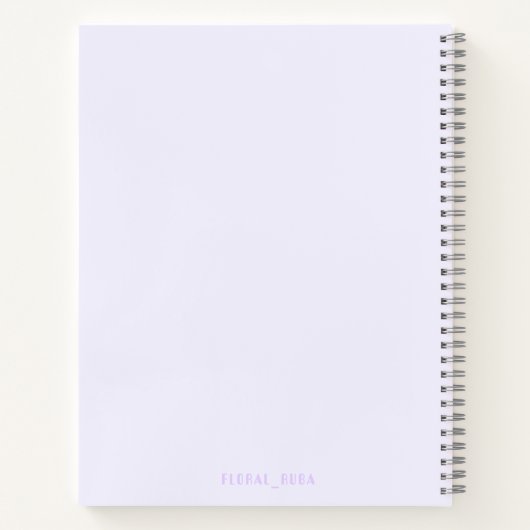 Schattige paarse Notitieboek met handgetekende blo (Achterkant)