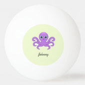 Schattige paarse octopus groen pingpongbal (Voorkant)