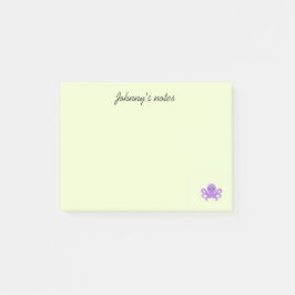 Schattige paarse octopus groen post-it® notes