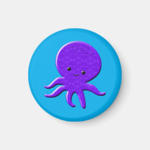 Schattige Paarse Octopus Magneet