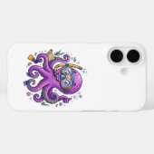 Schattige Paarse Octopus Schatjager Case-Mate iPhone Case (Achterkant (horizontaal))