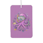Schattige Paarse Octopus Schatjager Luchtverfrisser (Voorkant)