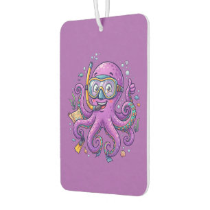 Schattige Paarse Octopus Schatjager Luchtverfrisser