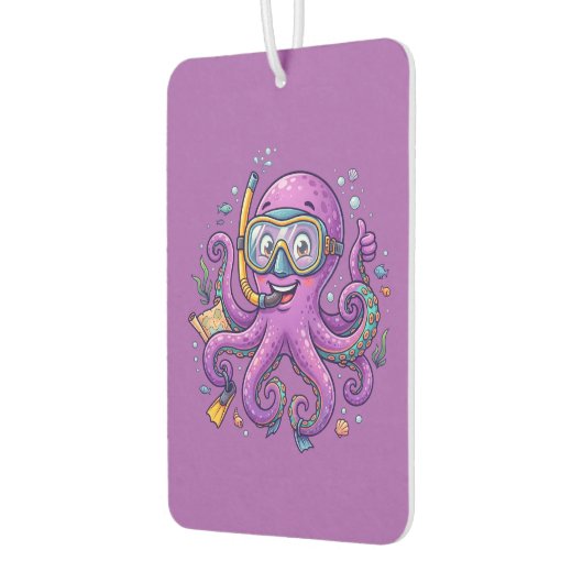 Schattige Paarse Octopus Schatjager Luchtverfrisser (Links)