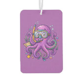 Schattige Paarse Octopus Schatjager Luchtverfrisser (Achterkant)