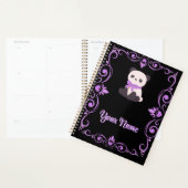 Schattige Paarse Panda Strik Dasam Frame Planner (Display)