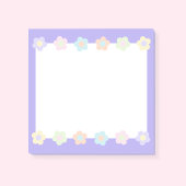 Schattige Paarse Pastelbloemen Post-it® Notes