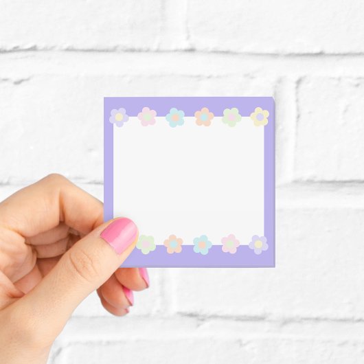 Schattige Paarse Pastelbloemen Post-it® Notes