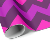 Schattige Paarse roze Chevrons inpakpapier (Rol Hoek)