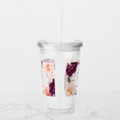 schattige paarse roze elegant acryl drinkbeker (Rechts)