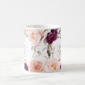 schattige paarse roze elegant koffiemok (Center)