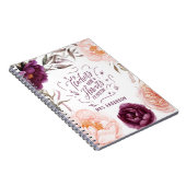 schattige paarse roze elegant notitieboek (Rechterzijde)