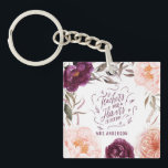 schattige paarse roze elegant sleutelhanger<br><div class="desc">Het ontwerp van de herfst van Floral en pompoen is paars,  groen en perzikvormig. Met prachtige waterverf florale,  foliage- en pompoenvormgeving. Ideaal voor herfst/herfstontwerp. Geschikt voor een cadeau</div>