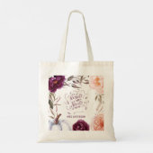 schattige paarse roze elegant tote bag (Achterkant)
