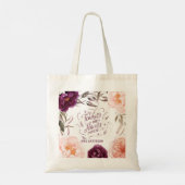schattige paarse roze florelegante leraar canvas t tote bag (Achterkant)