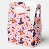 Schattige Paarse & Roze Halloween Patroon Bedankdoosjes (Geopend)