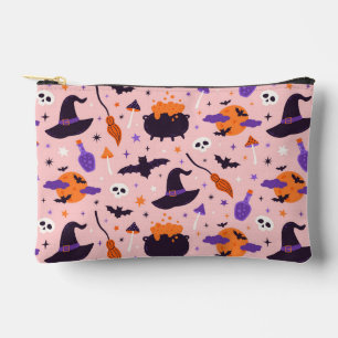 Schattige Paarse & Roze Halloween Patroon Etui