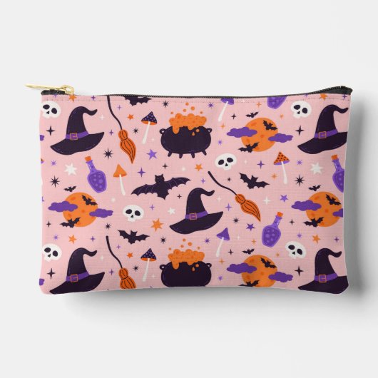 Schattige Paarse & Roze Halloween Patroon Etui (Voorkant)