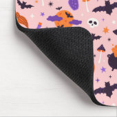 Schattige Paarse & Roze Halloween Patroon Muismat (Hoek)