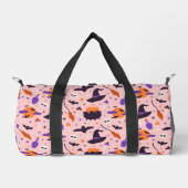 Schattige Paarse & Roze Halloween Patroon Plunjezak (Voorkant)