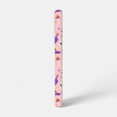 Schattige Paarse & Roze Halloween Patroon Samsung Galaxy Hoesje (Linkerkant)