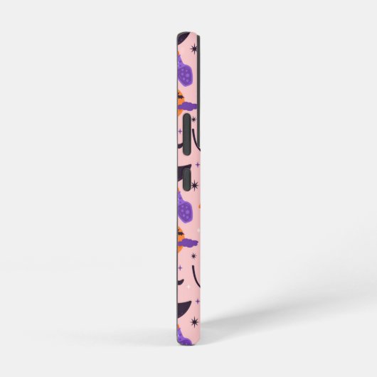 Schattige Paarse & Roze Halloween Patroon Samsung Galaxy Hoesje (Rechterkant)