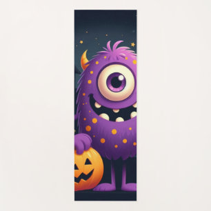 Schattige, paarse trick-or-treatmonster yogamat