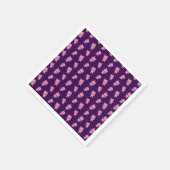Schattige paarse varkenspatroon servetten (Hoek)
