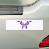 schattige paarse vlinder bumpersticker (Op auto)