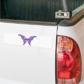 schattige paarse vlinder bumpersticker (Op Truck)