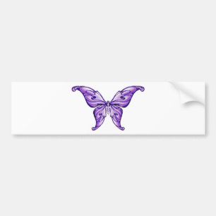 schattige paarse vlinder bumpersticker