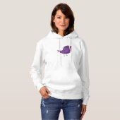 schattige paarse vogel hoodie (Voorkant volledig)