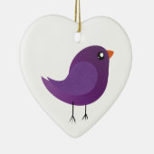 schattige paarse vogel keramisch ornament (Rechts)