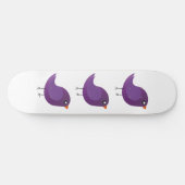 schattige paarse vogel persoonlijk skateboard (Horizontaal)
