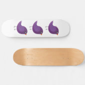 schattige paarse vogel persoonlijk skateboard (Horizontaal)