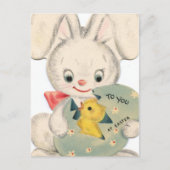 schattige  paasbundel briefkaart (Voorkant)