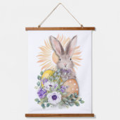 Schattige paasbunny 24 x 36 inch hangend wandkleed (Voorkant)