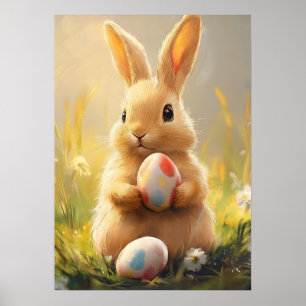 Schattige paasei poster