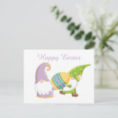 Schattige paaseieren kabouters feestdagenkaart (Staand voorkant)