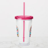 Schattige, paashaas bakset acryl drinkbeker (Rechts)