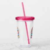 Schattige, paashaas bakset acryl drinkbeker (Links)