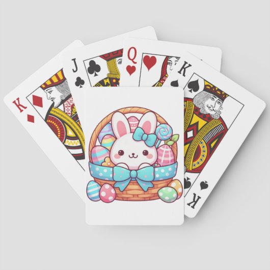 Schattige, paashaas bakset pokerkaarten (Achterkant)