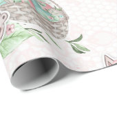 Schattige paashaas cadeaupapier (Rol Hoek)