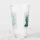 Schattige, paashaas dinosaurus glas (Links)